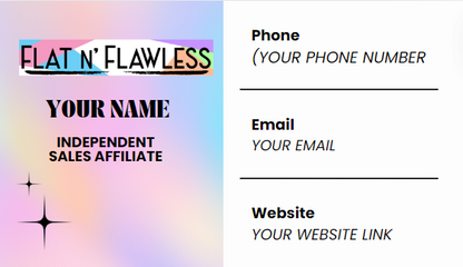 100 Custom Affiliate Business Cards with YOUR NAME & INFO