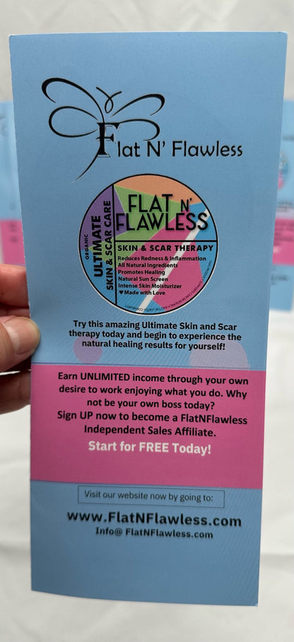 Flat N' Flawless Independent Sales Affiliate Opportunity Pamphlets